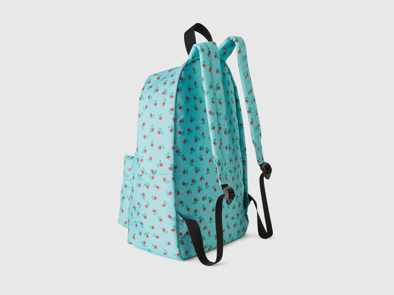 Nylon Backpack With Dots And Flowers