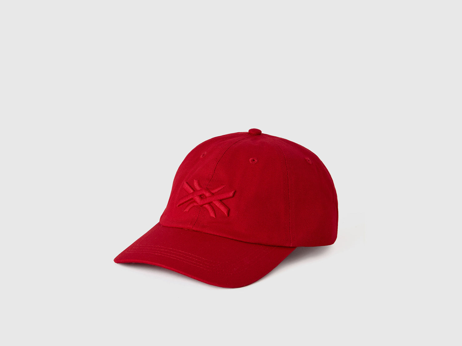 Red Cap With Embroidered Logo