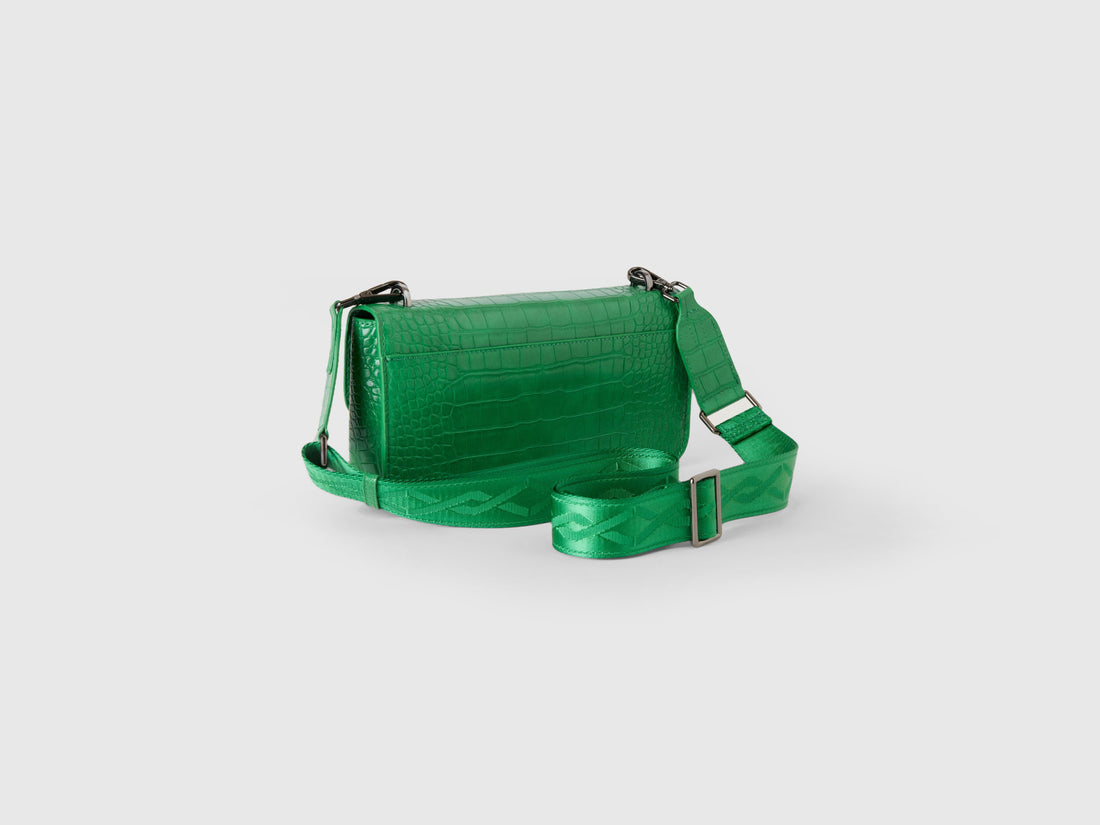 Medium Green Be Bag With Crocodile Print_6HKVUY029_7U3_02