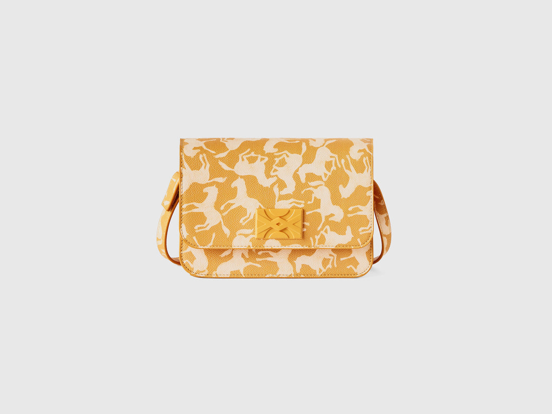 Mustard Yellow Be Bag With Horse Print_6Z9DCY017_63B_01