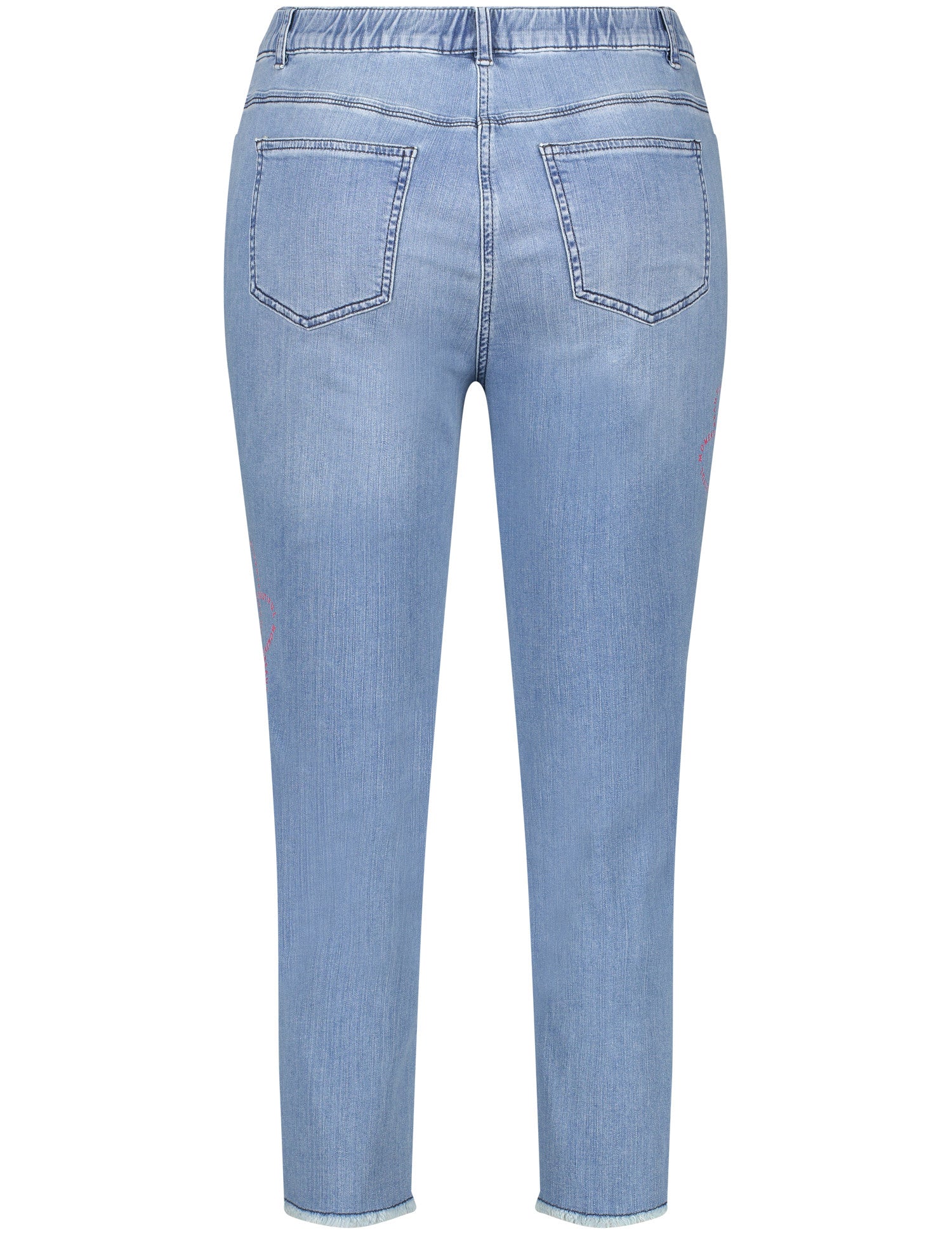 7/8-Length Jeans With Placement Floral Prints, Betty