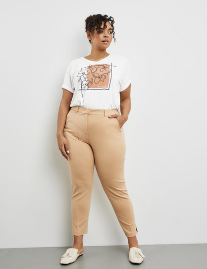 7/8-Length Trousers In Soft, Stretchy Fabric, Greta