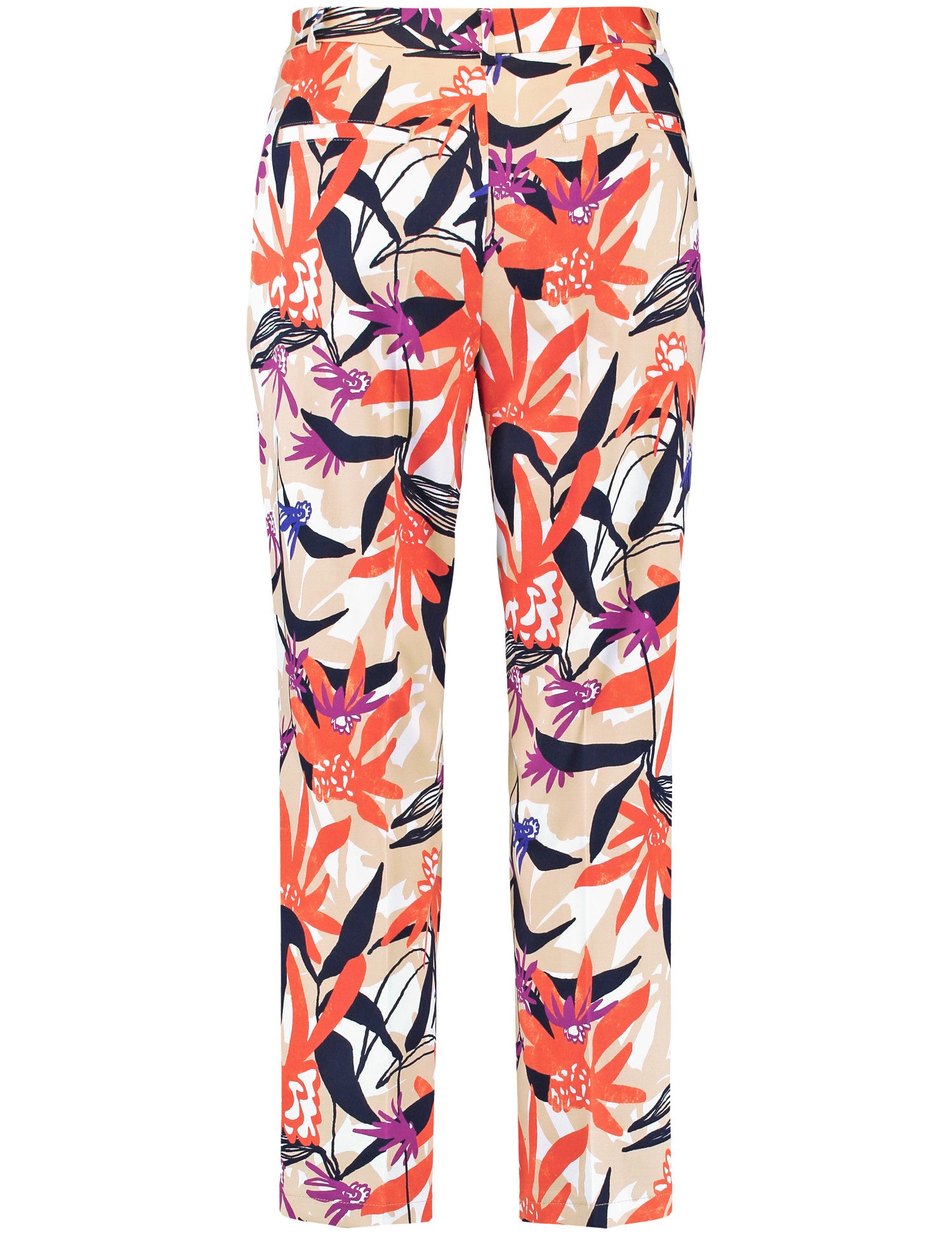 7/8-Length Trousers With A Floral Pattern