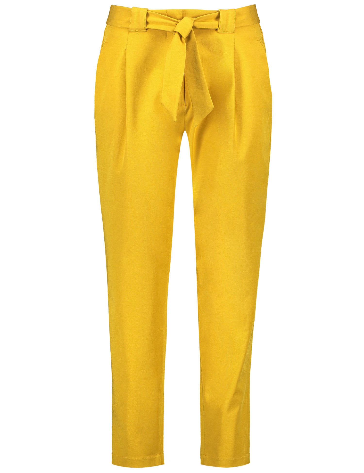 7/8-Length Trousers With A Tie-Around Belt, Slim Fit