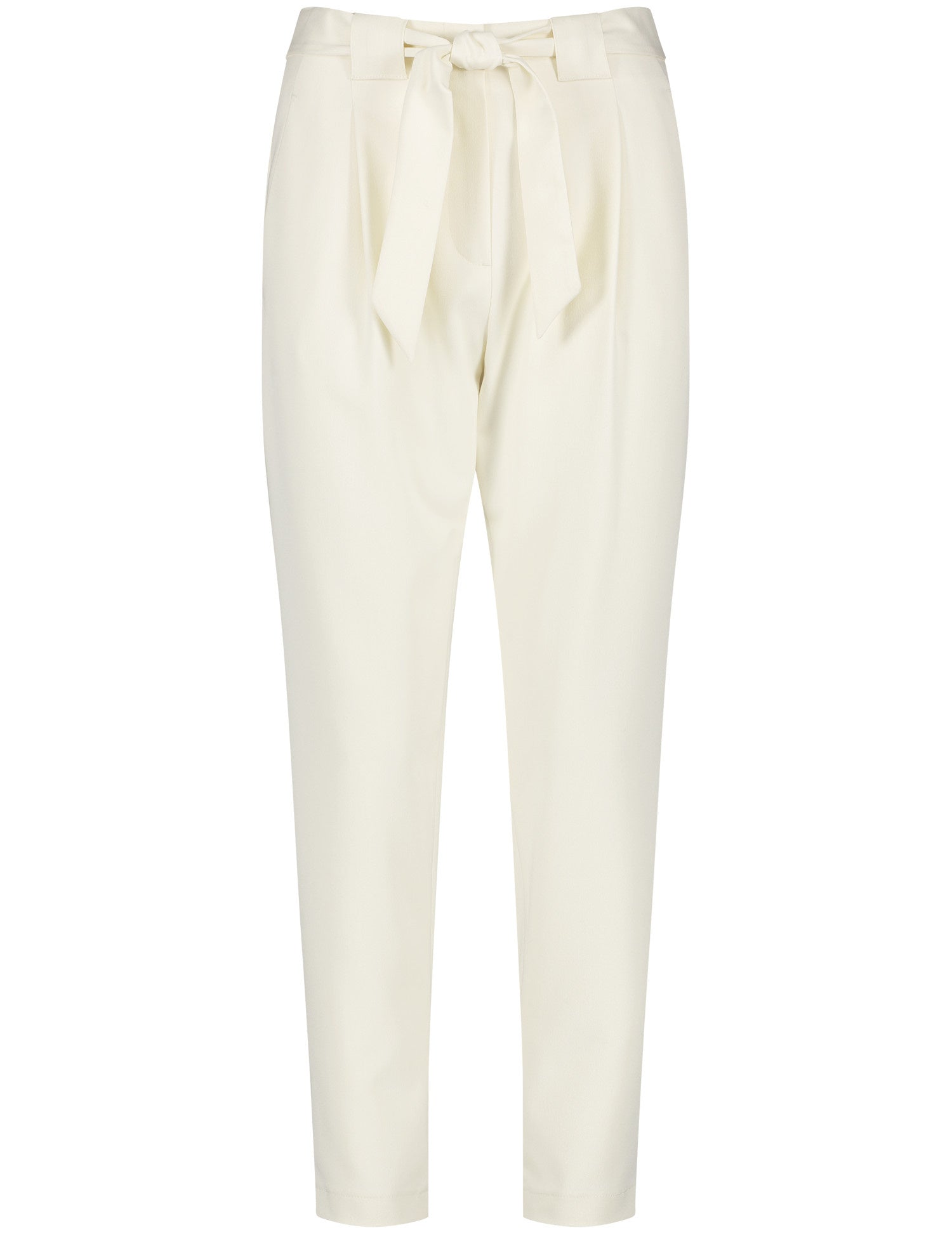 7/8-Length Trousers With A Tie-Around Belt, Slim Fit