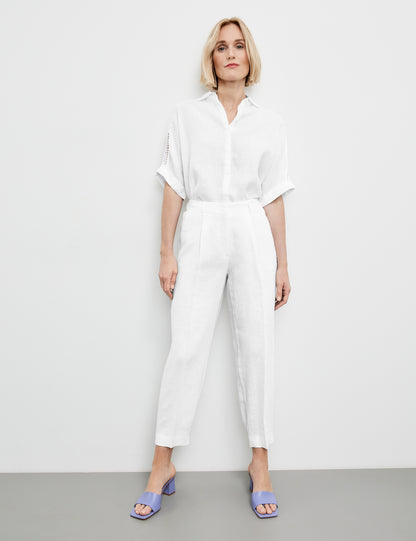 7/8-Length Trousers With A Waist Pleat