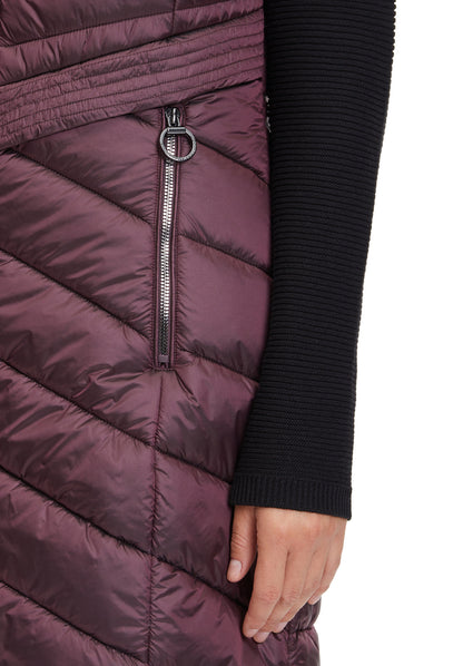 Brown Quilted Puffer Vest With Hood_7542-1537_4634_07