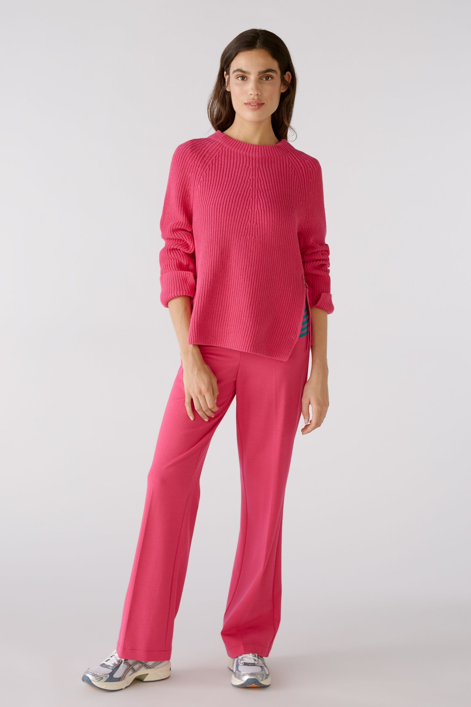 Pink Slip On Trousers In Heavy Jersey_01