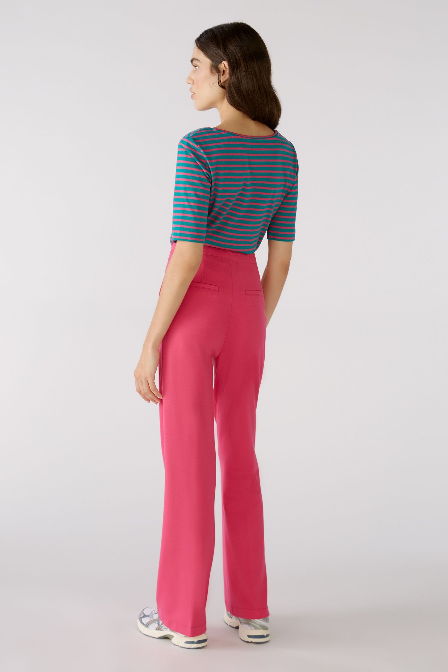 Pink Slip On Trousers In Heavy Jersey_03