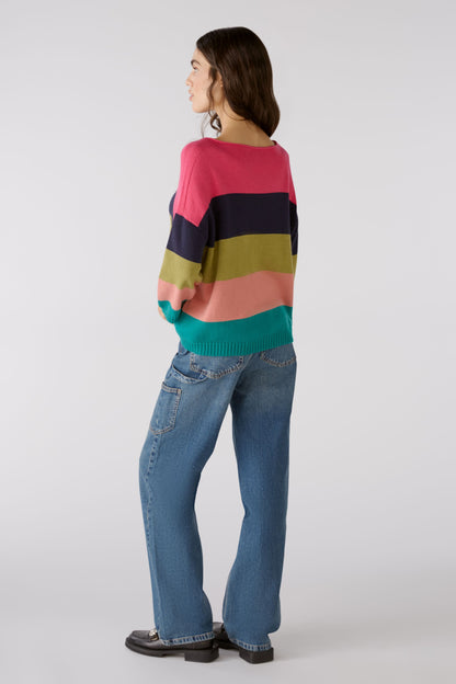 Color-Block Sweater In Cotton And Viscose Blend_03