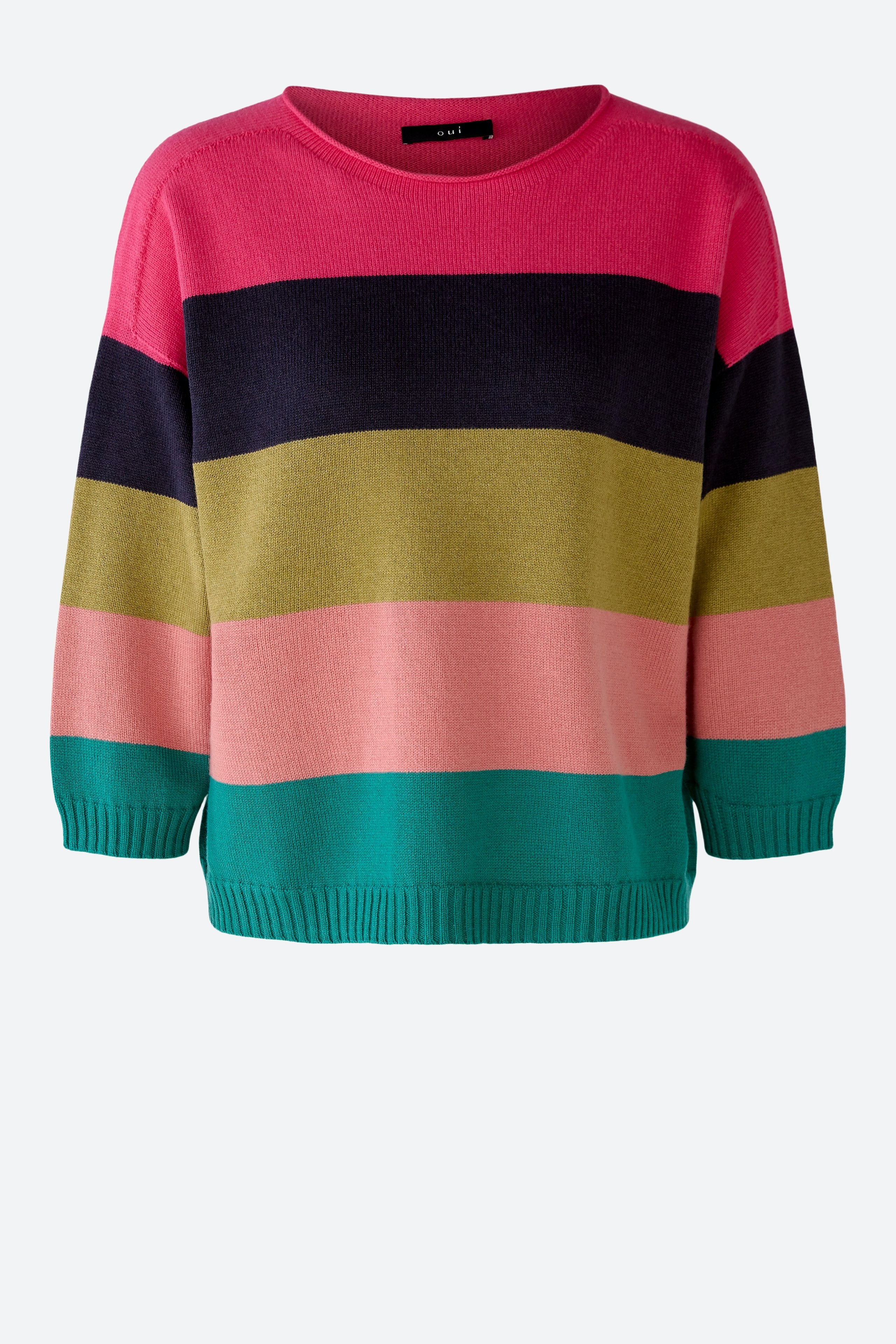 Color-Block Sweater In Cotton And Viscose Blend_05