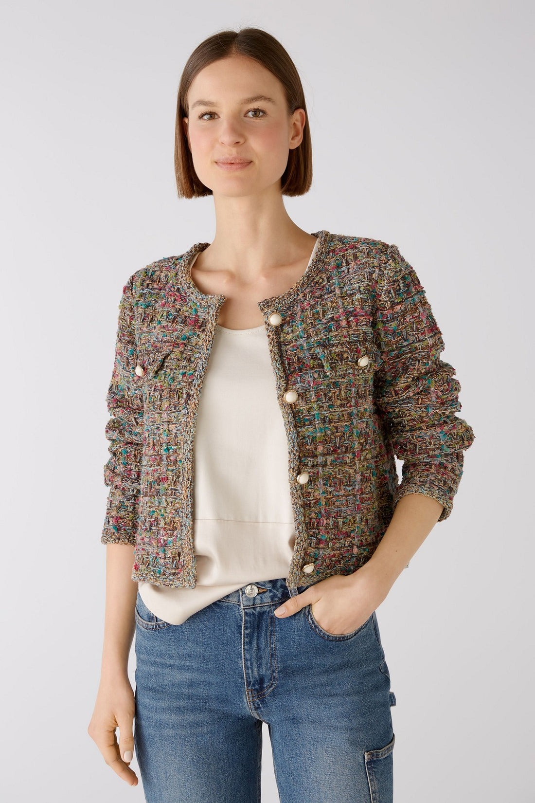 Multi-Color Cropped Tweed Jacket_01