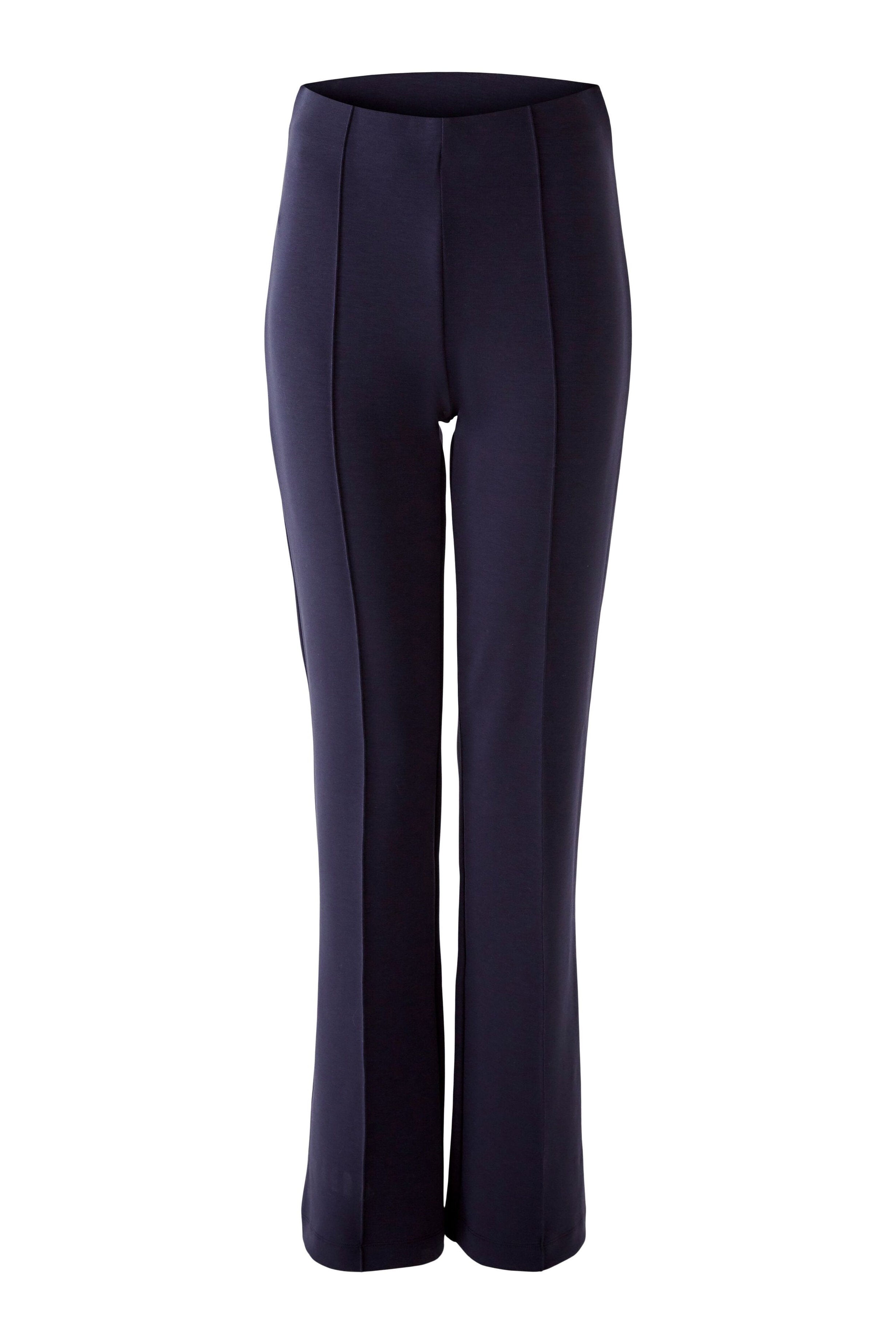 Blue High-Waist Slip On Trousers_79557_5742_01