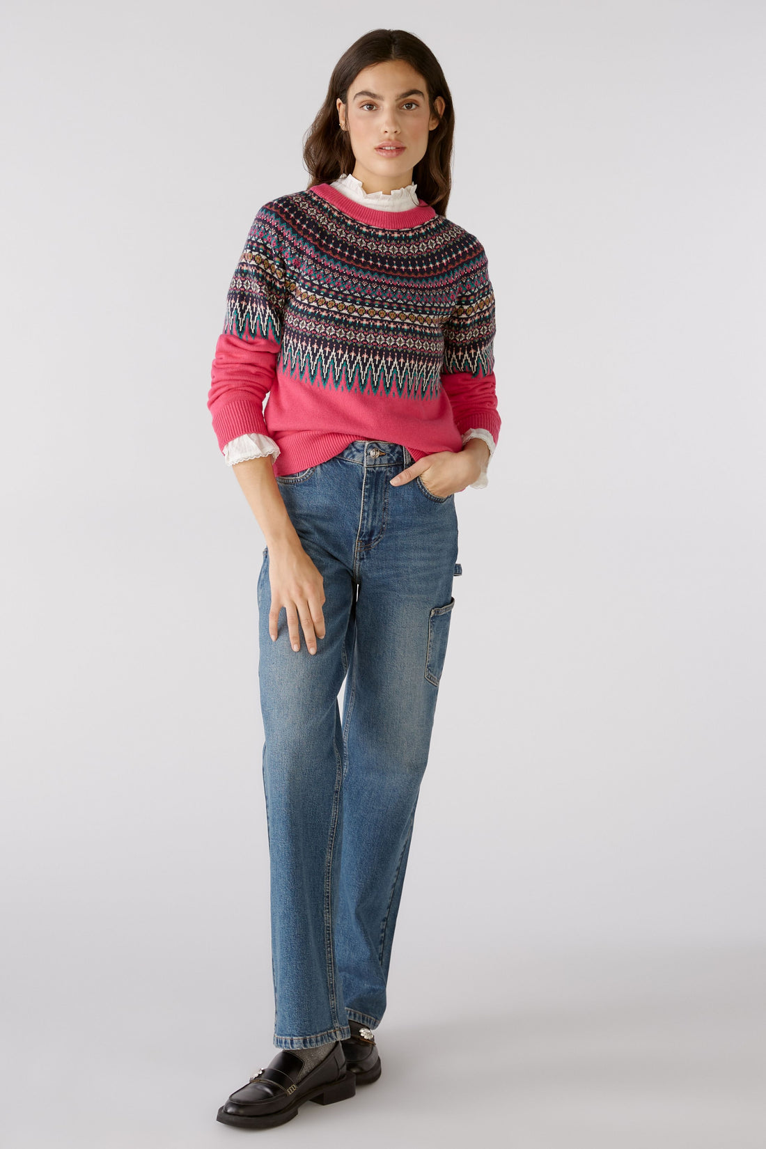 Multi-Color Knitted Sweater In Jacquard_01