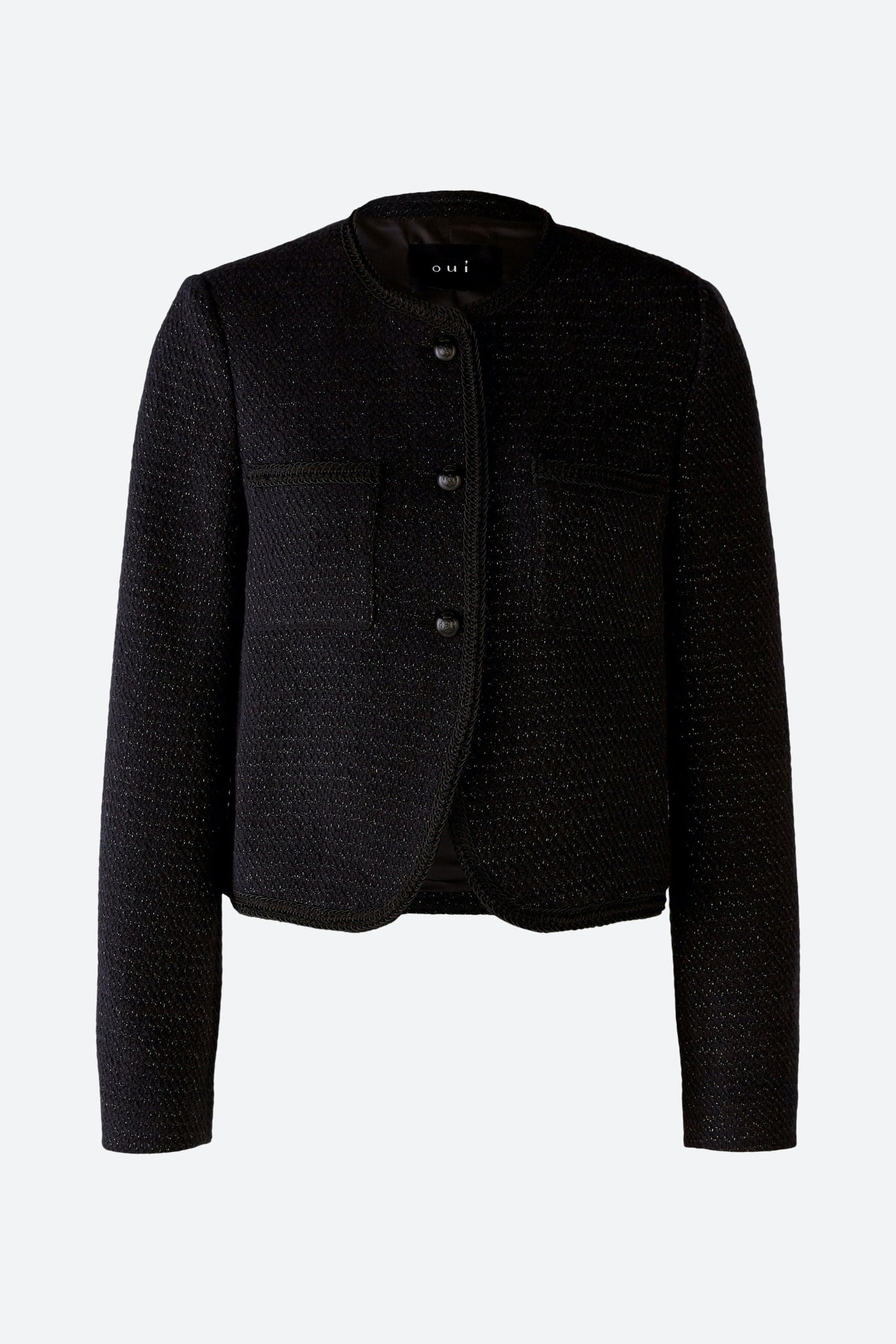 Jacket Cotton Blend With Shiny Yarn_79668_9990_01