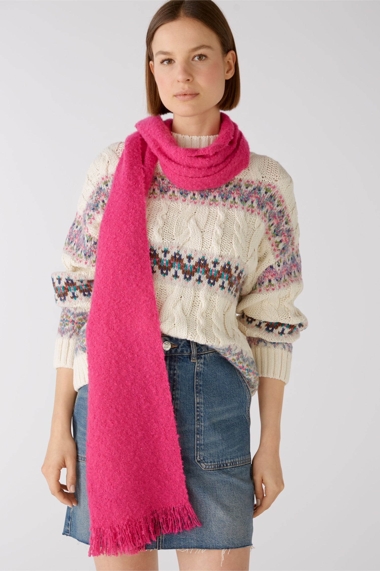 Knitted Pink Scarf_02