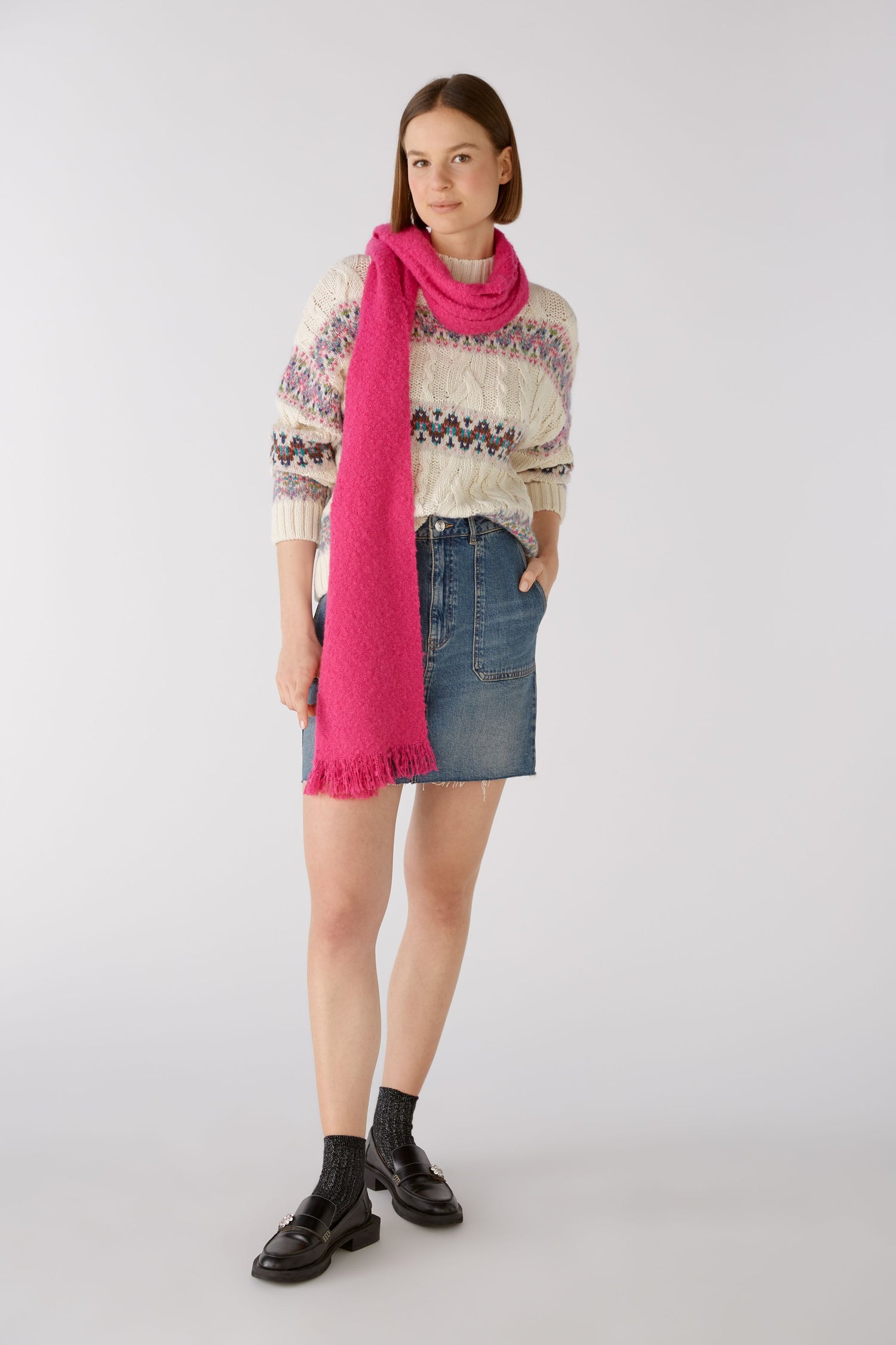 Knitted Pink Scarf_04