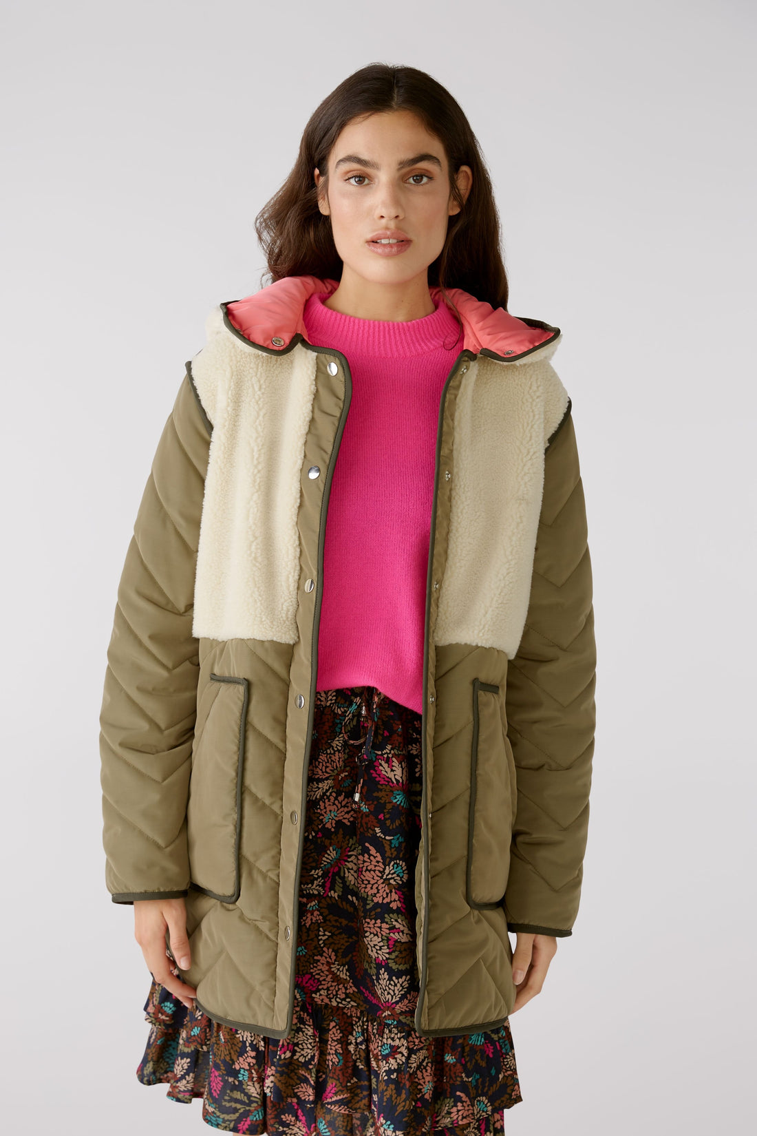 Outdoor Parka Quilted Coat With Faux Shearling Trim_02