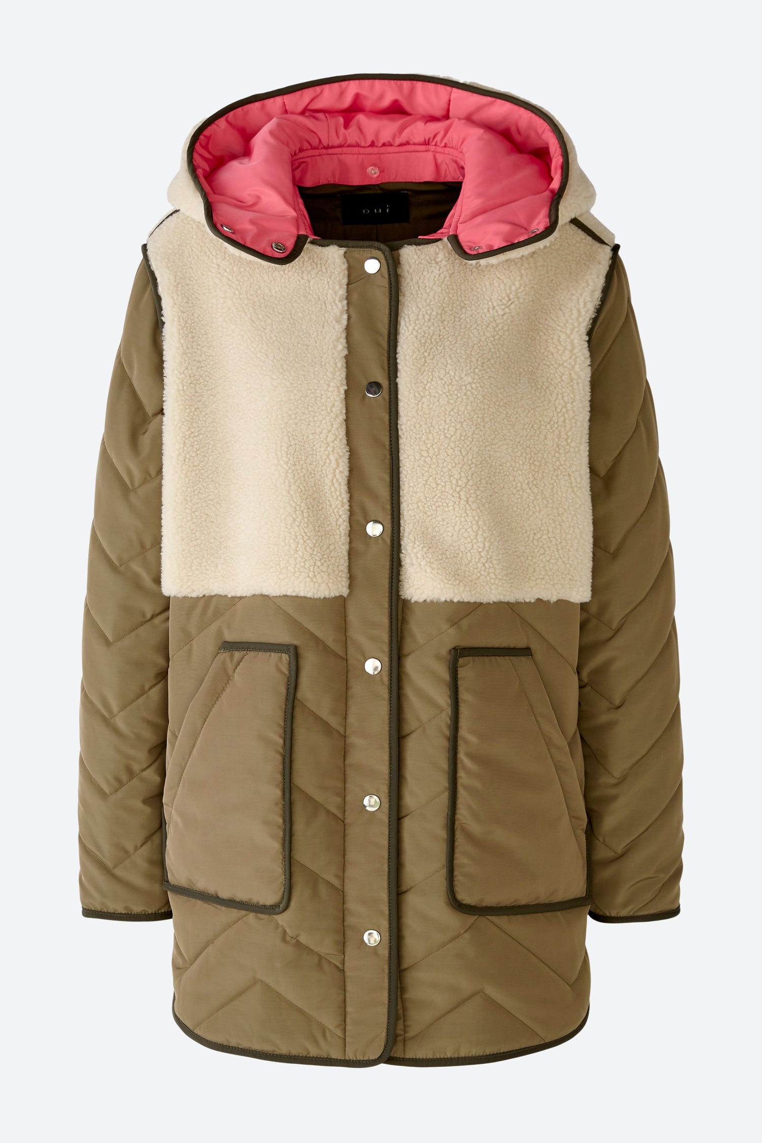 Outdoor Parka Quilted Coat With Faux Shearling Trim_08