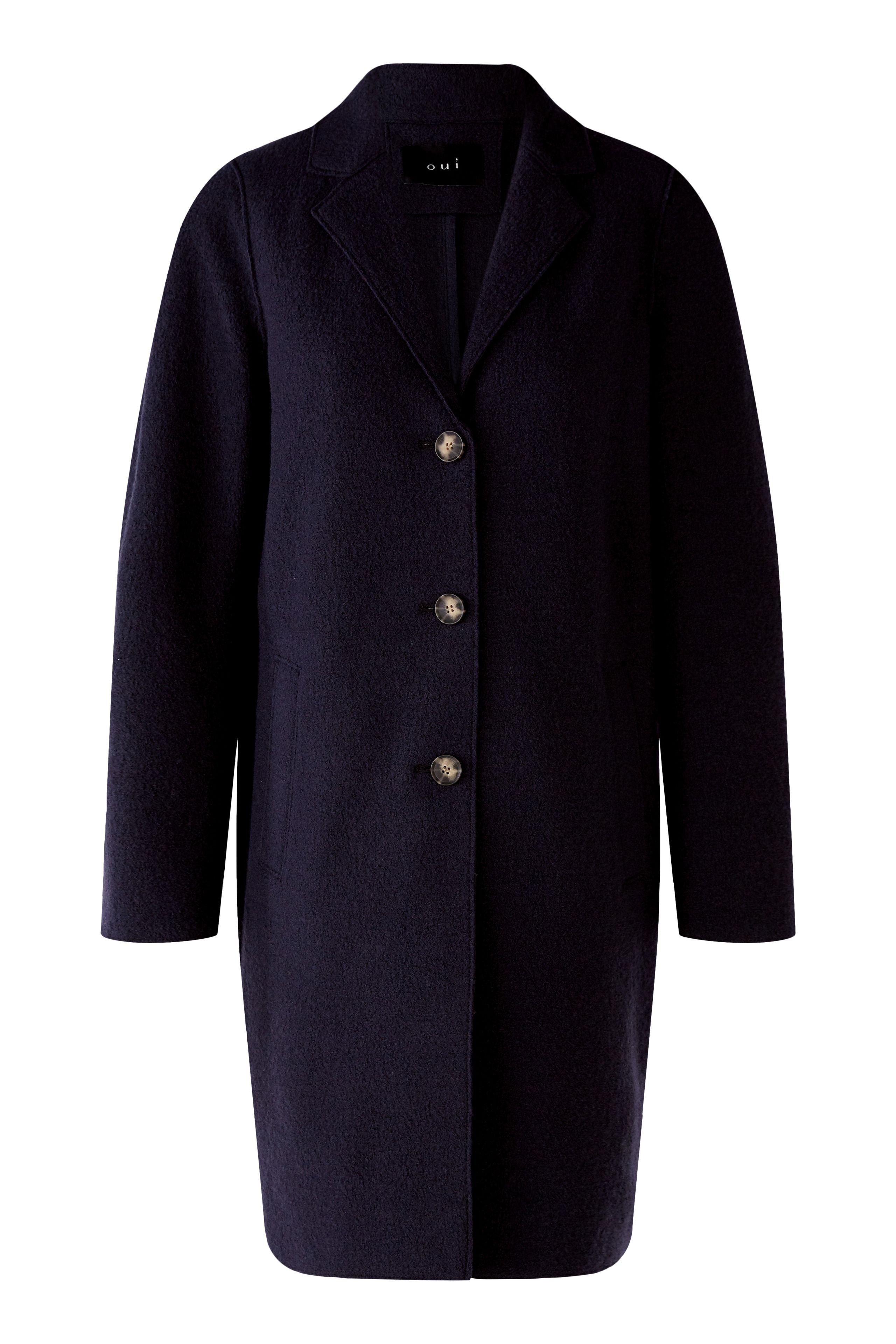 Black Mayson Coat Boiled Wool - Pure New Wool_04