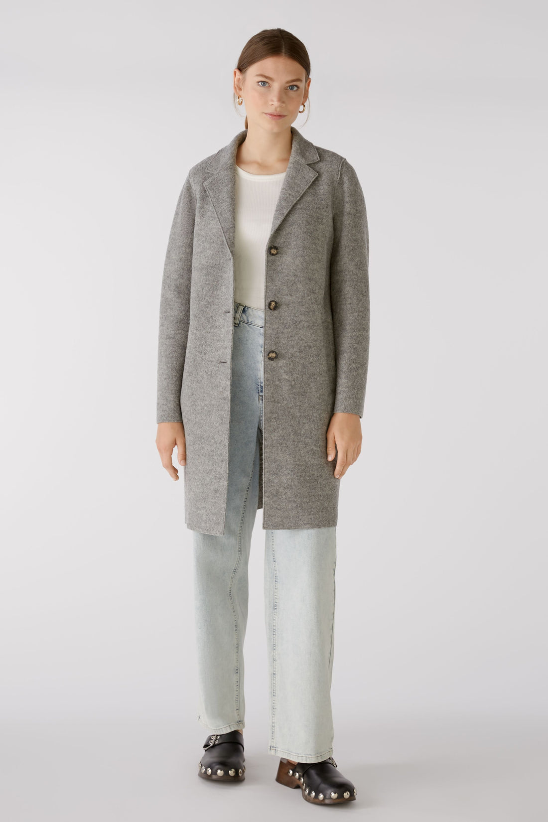 Grey Mayson Coat Boiled Wool - Pure New Wool_01