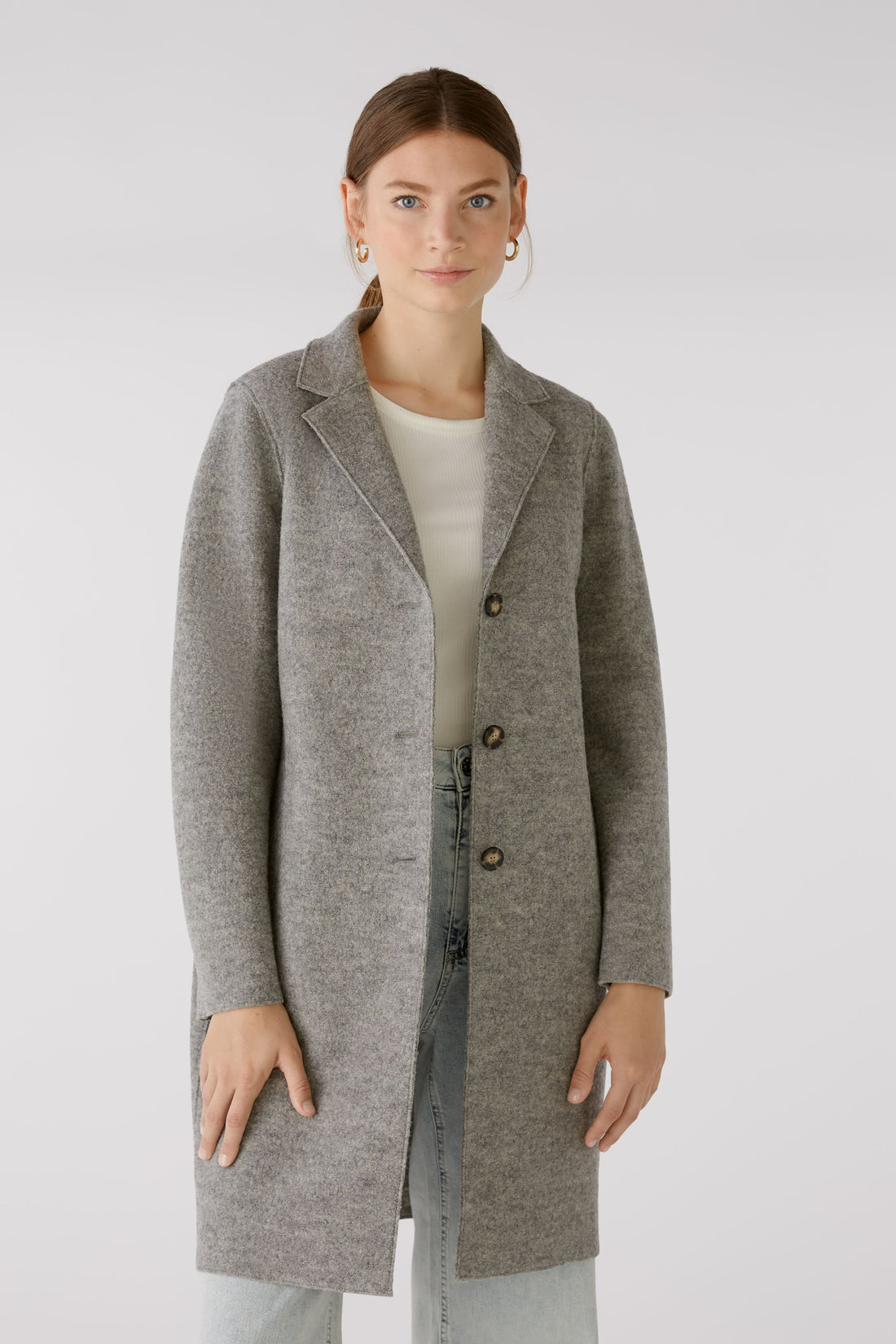 Grey Mayson Coat Boiled Wool - Pure New Wool_02