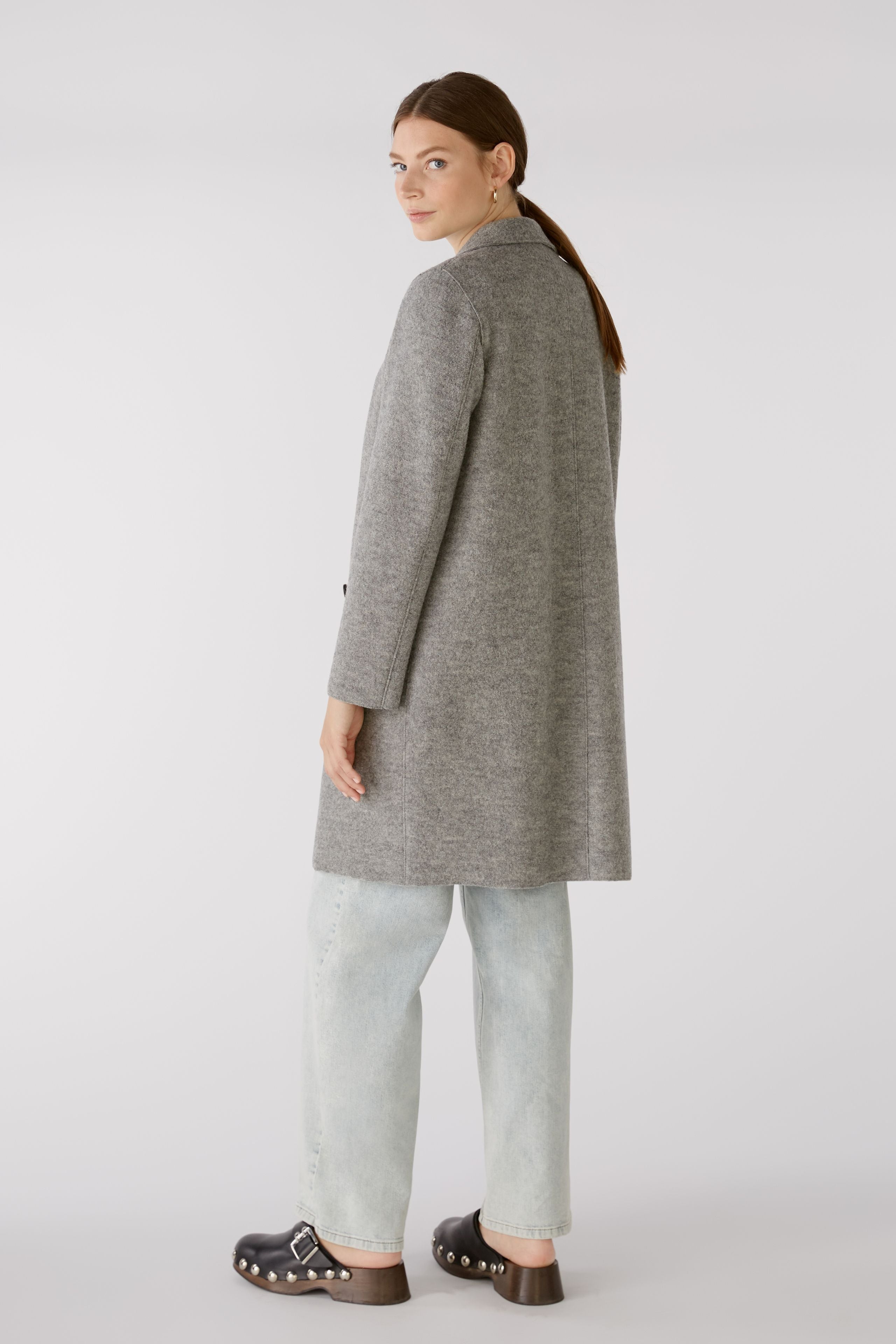 Grey Mayson Coat Boiled Wool - Pure New Wool_03