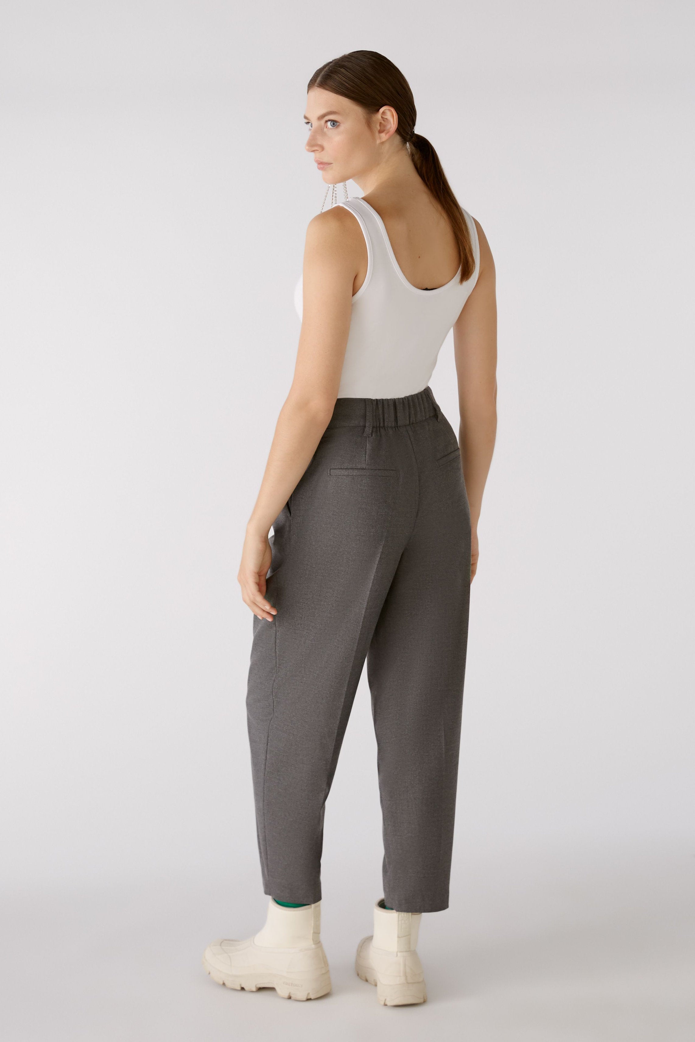 Grey Cropped High Waist Dress Trousers_80061_9783_06