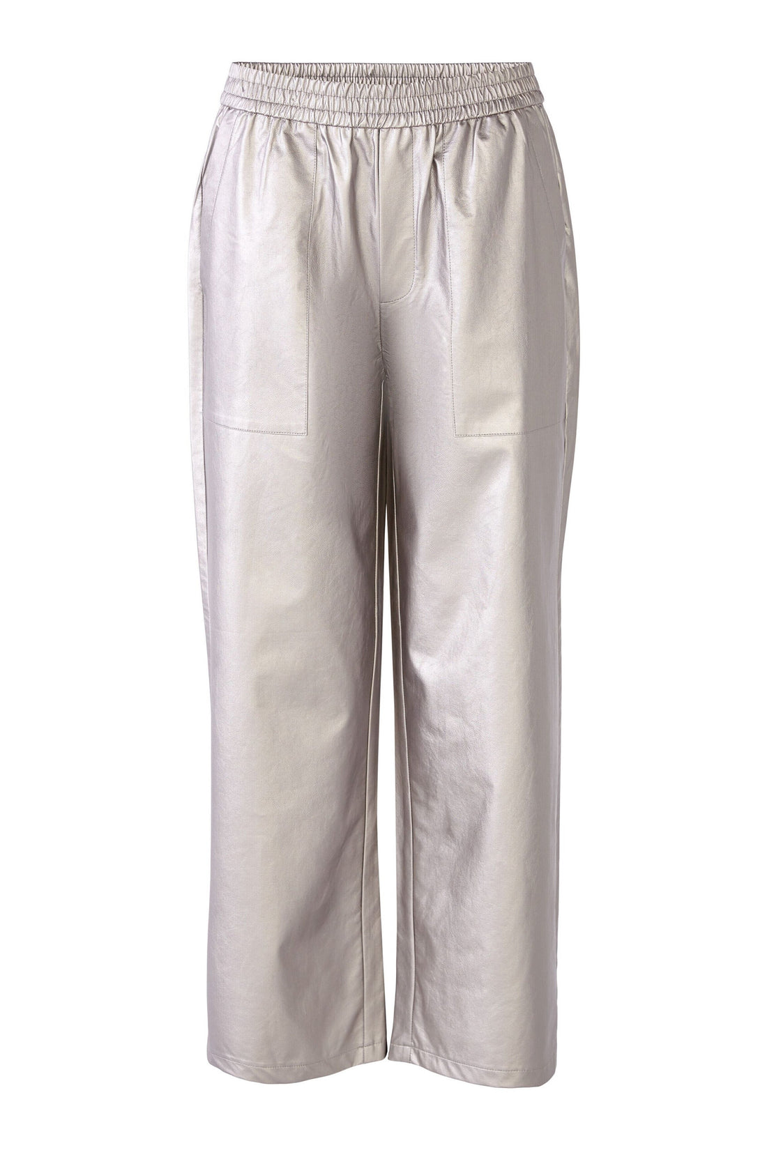 Silver Metallic Slip On Trousers_80153_9600_01