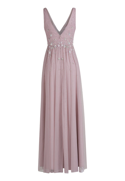 Mauve Dress Long Without Sleeve Vera Mont