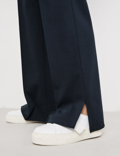 Jersey Trousers With A Wide Leg