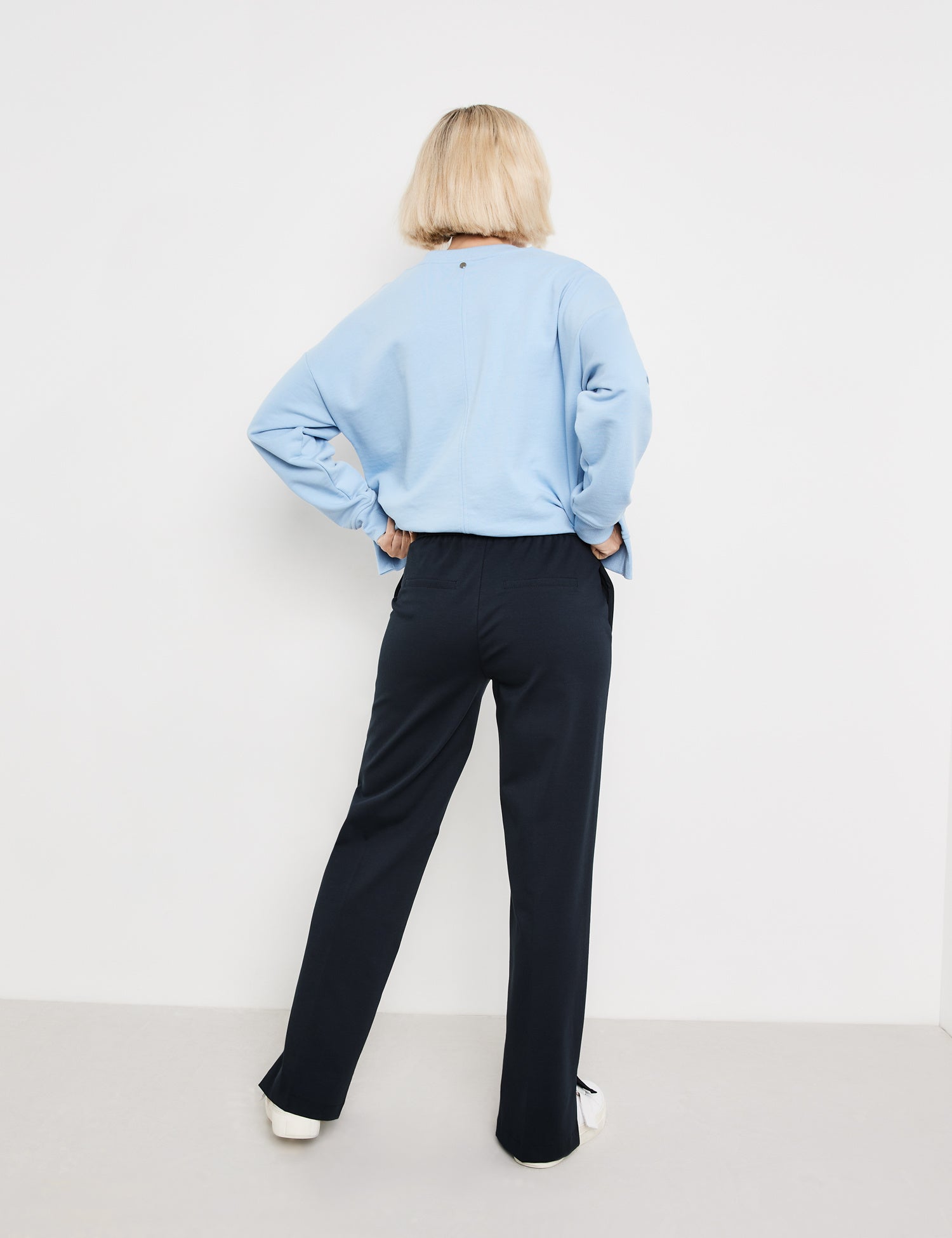 Jersey Trousers With A Wide Leg