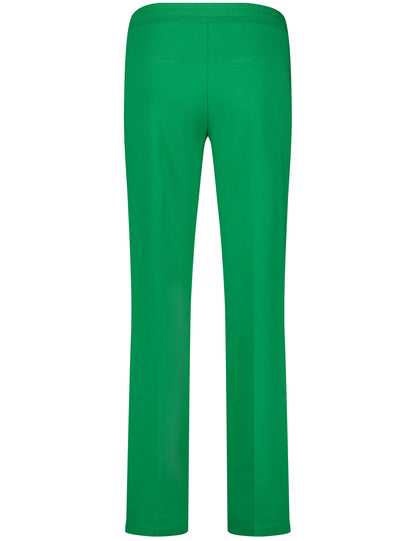 Wide-Leg Jersey Trousers With Contrasting Stripes