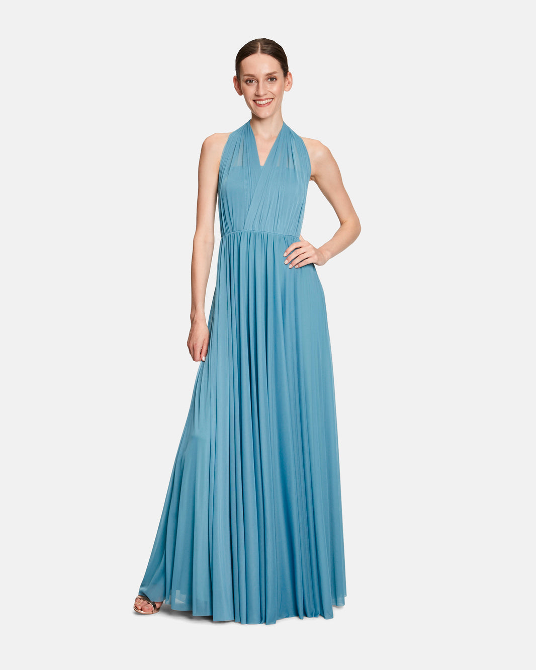 Light Blue Dress Long Without Sleeve Vera Mont