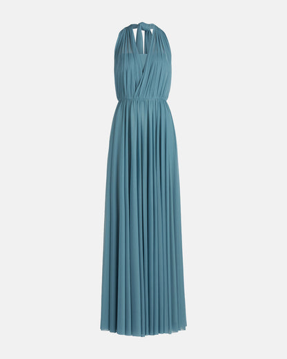 Light Blue Dress Long Without Sleeve Vera Mont
