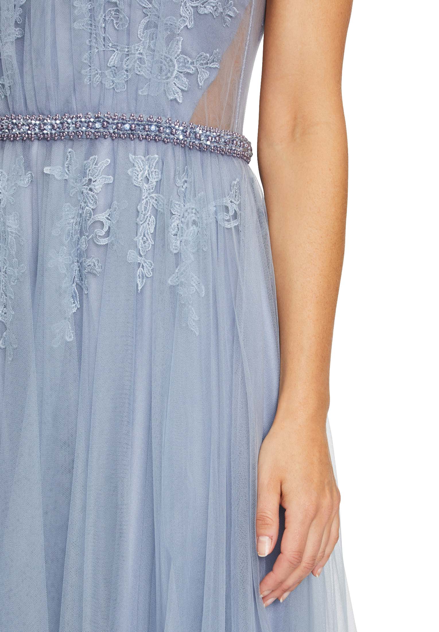 Middle Blue Dress Long Without Sleeve Vera Mont