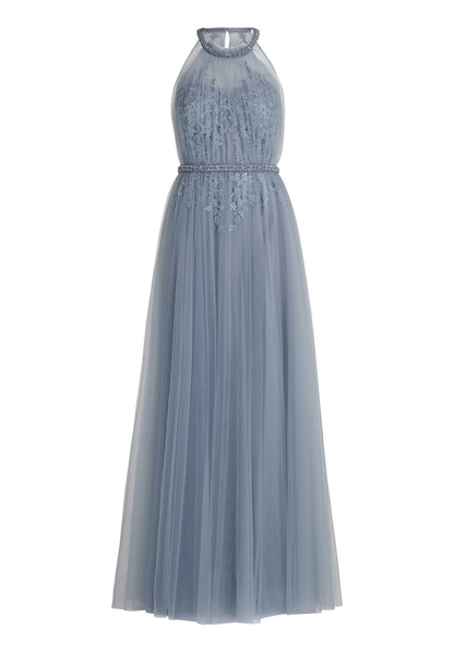 Middle Blue Dress Long Without Sleeve Vera Mont