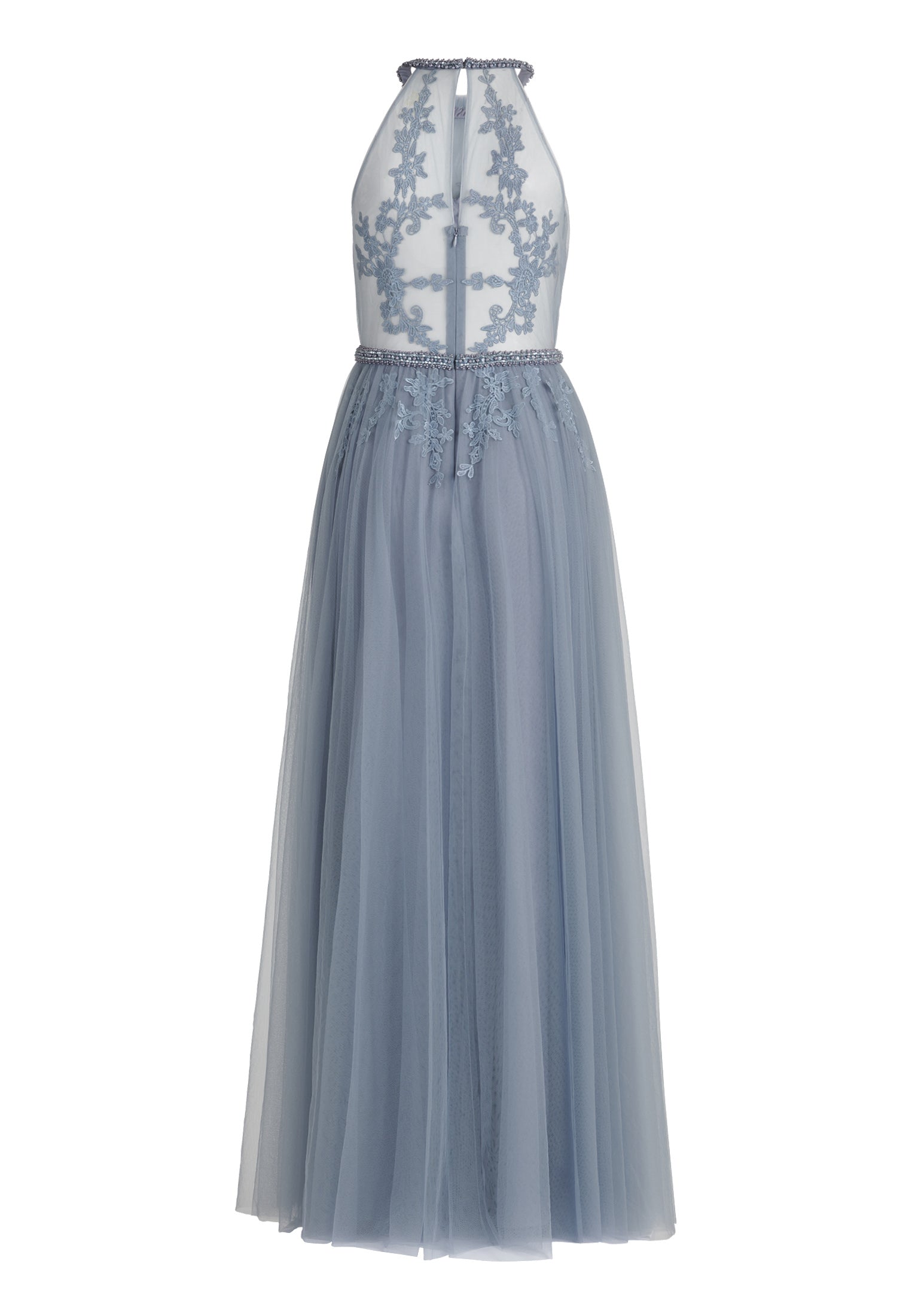 Middle Blue Dress Long Without Sleeve Vera Mont