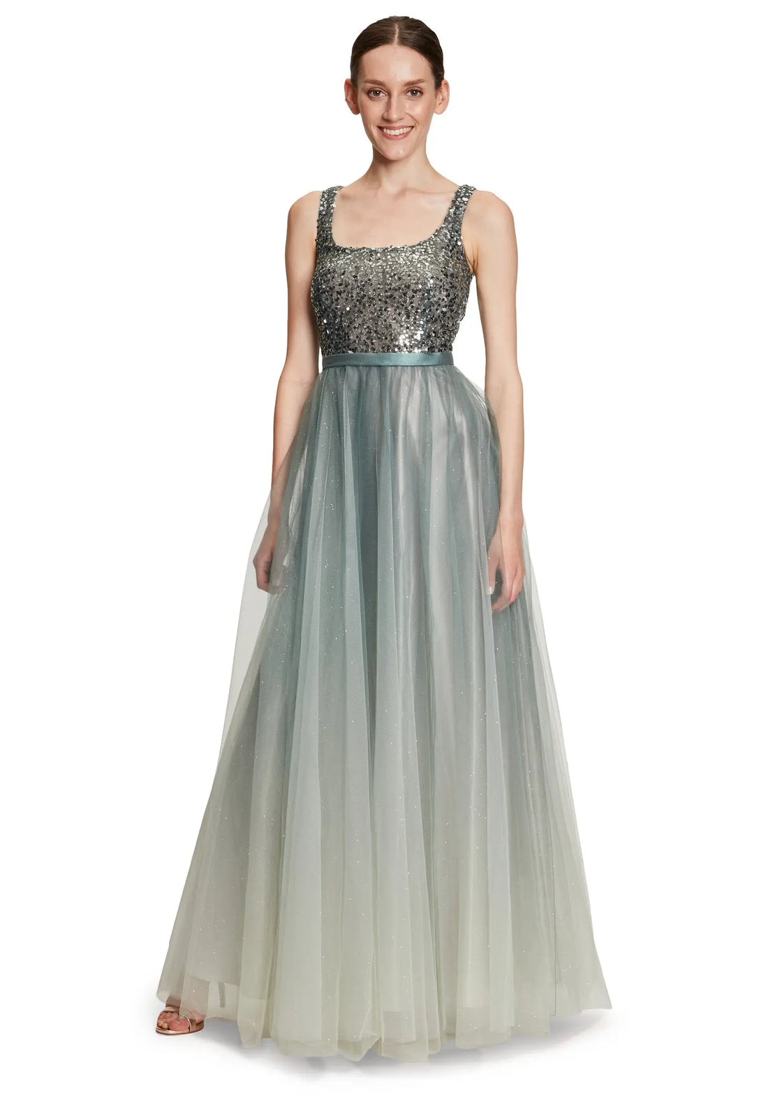 Green Dress Long Without Sleeve - BEVAVA