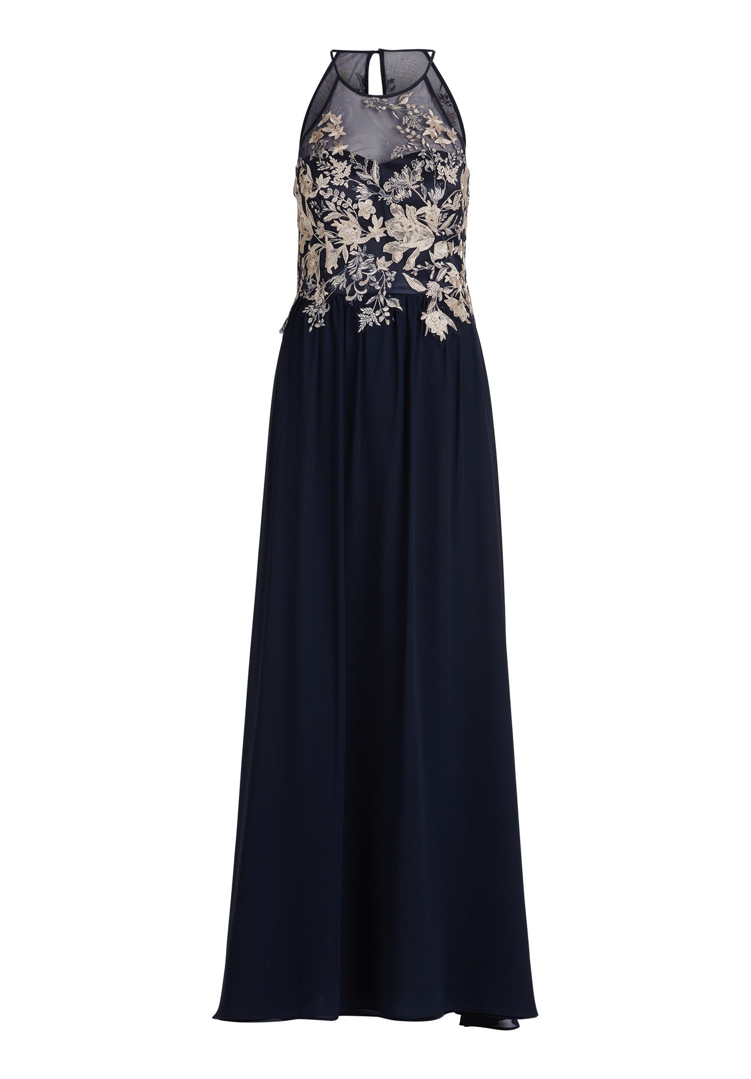 Dark Blue Dress Long Without Sleeve Vera Mont