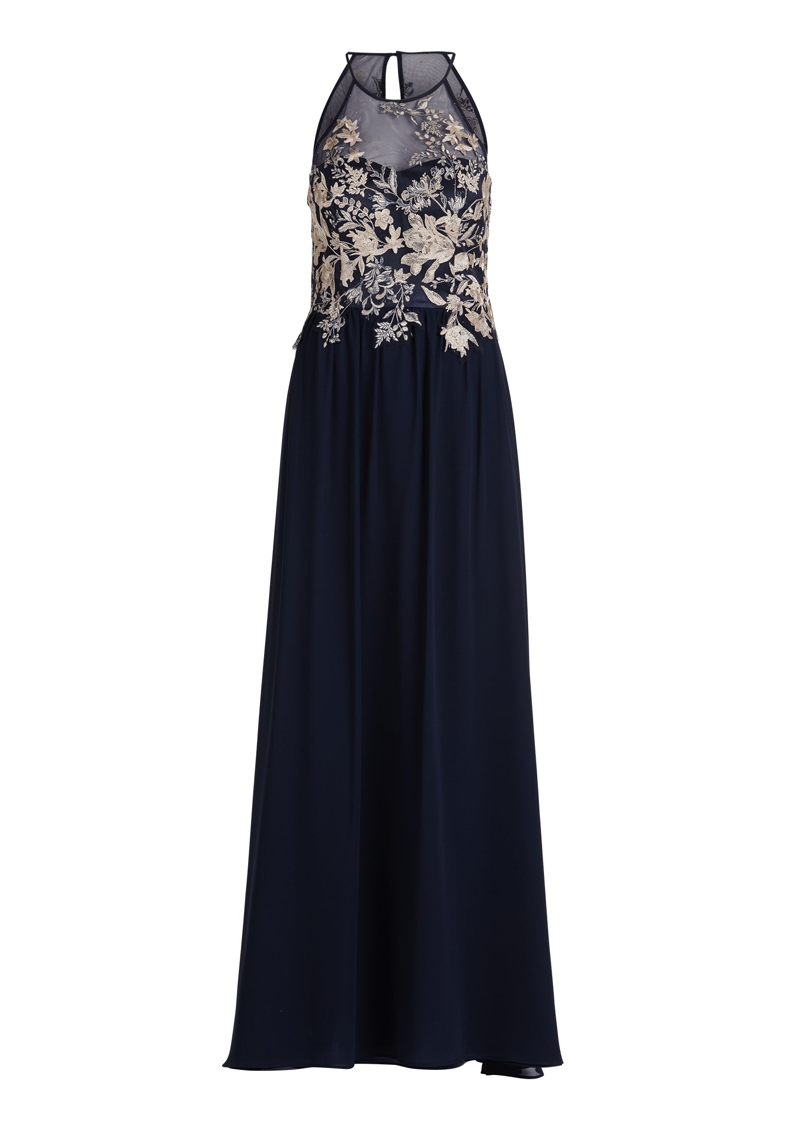 Dark Blue Dress Long Without Sleeve Vera Mont