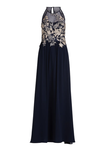 Dark Blue Dress Long Without Sleeve Vera Mont