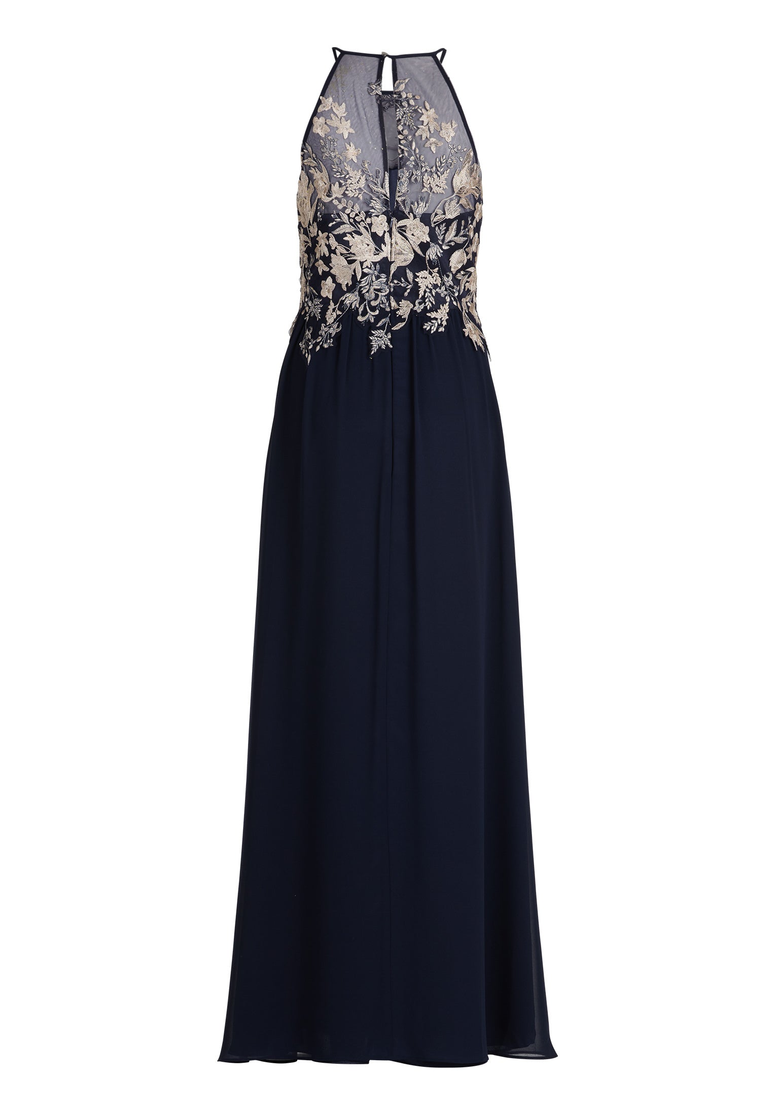 Dark Blue Dress Long Without Sleeve Vera Mont