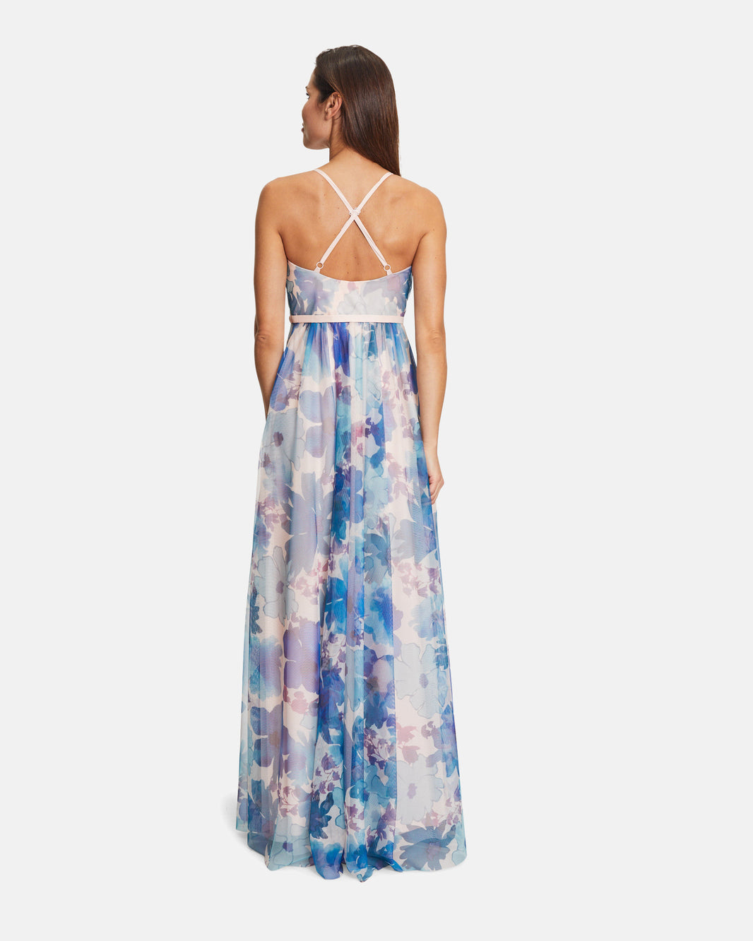 Light Blue Dress Long Without Sleeve Vera Mont
