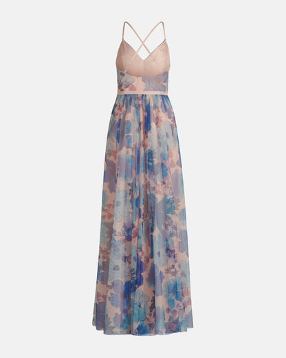 Light Blue Dress Long Without Sleeve Vera Mont