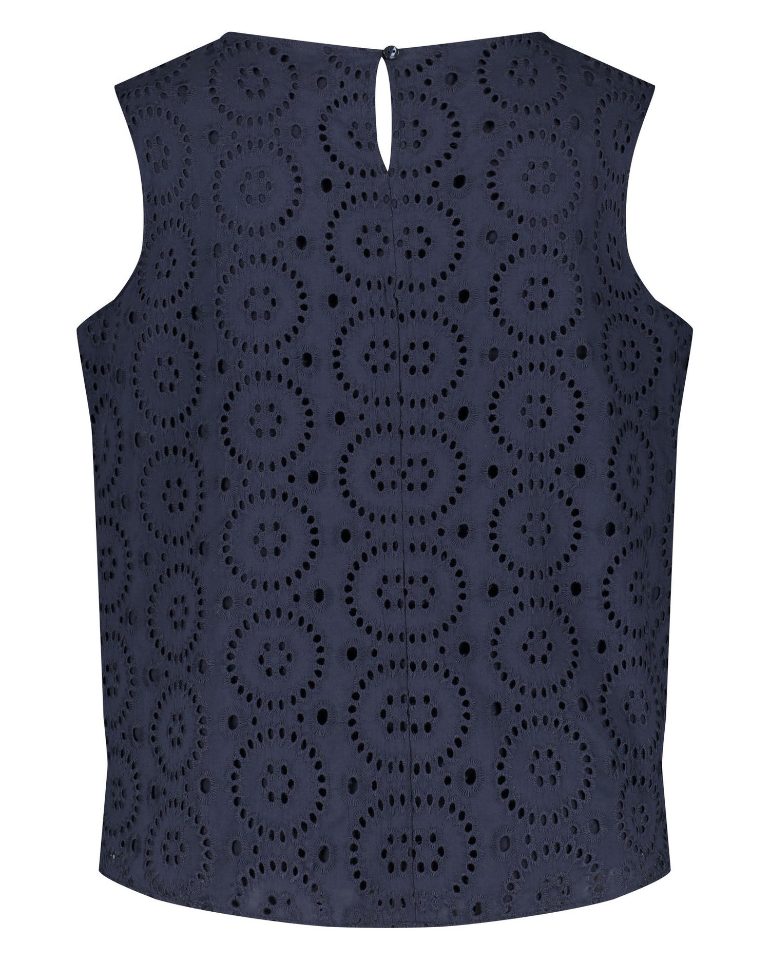 Dark Blue Blouse Without Sleeve Samoon