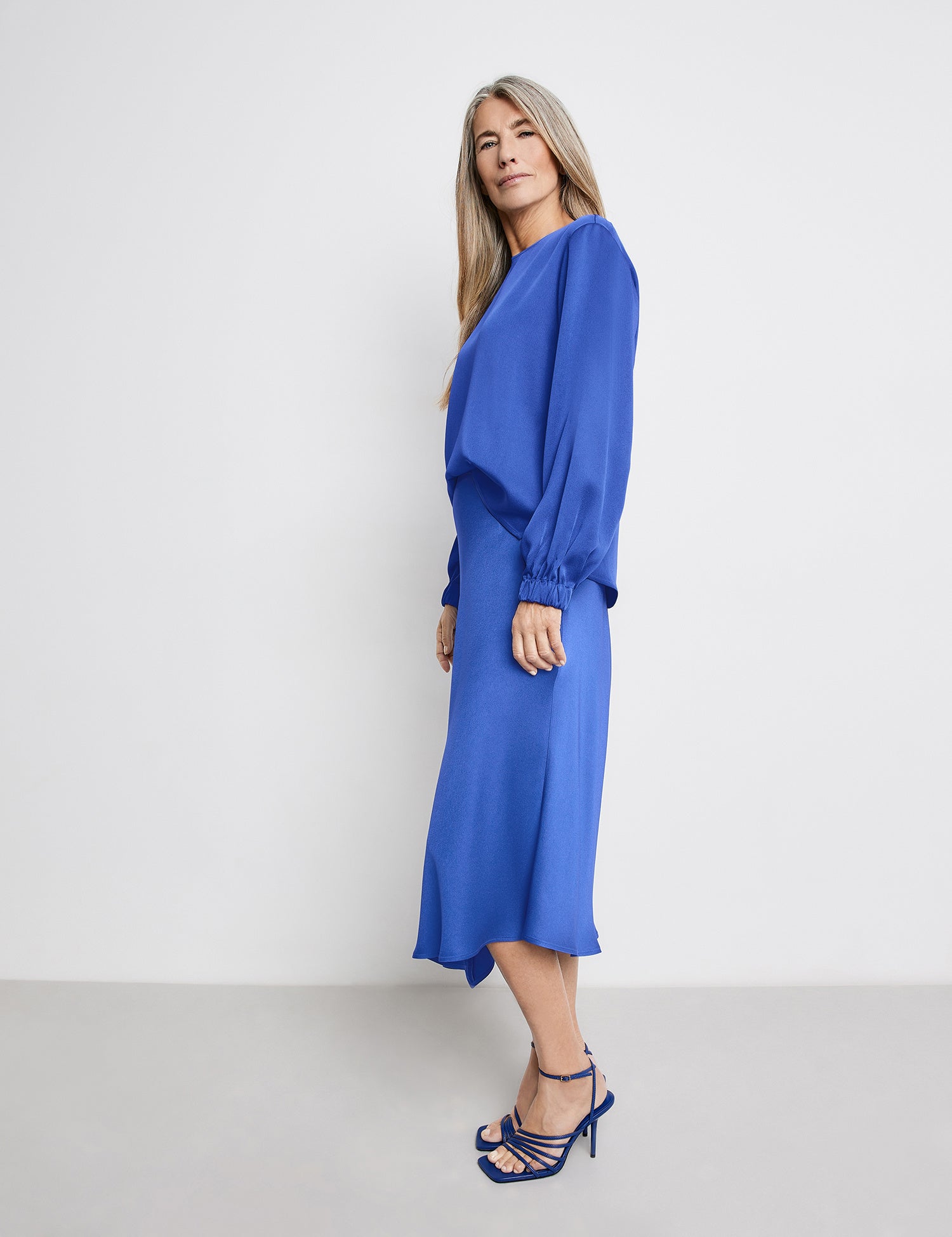 Middle Blue Blouse With A Back Zip Gerry Weber