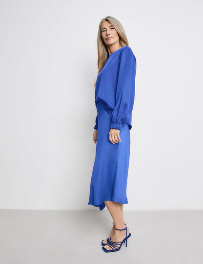 Middle Blue Blouse With A Back Zip Gerry Weber