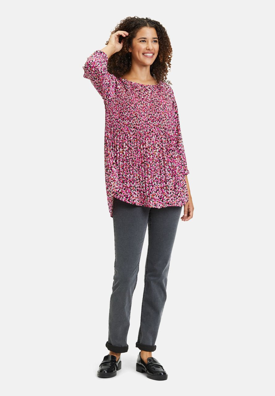 Pull-On Blouse Blouse With Pleats_8614-1841_4878_02