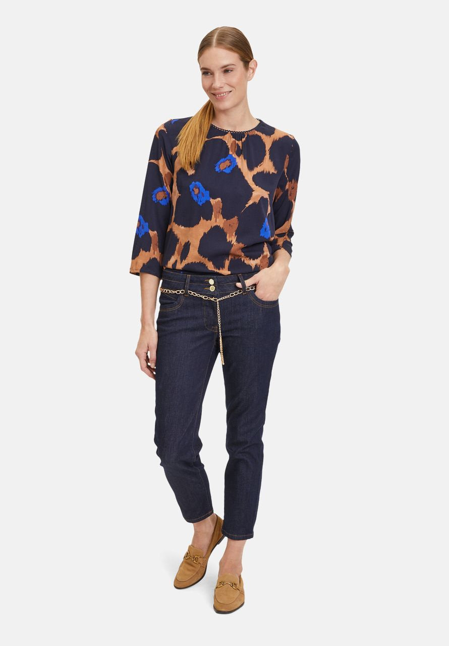 3/4 Sleeve Blouse With All Over Print_8620-2212_8877_02